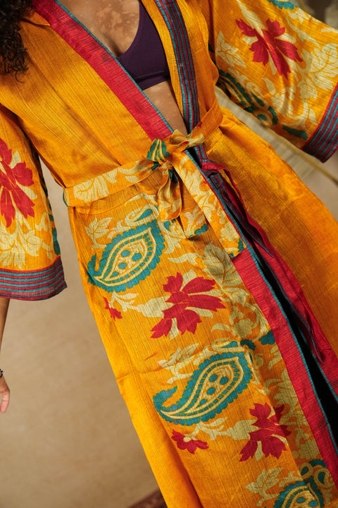 Kimono-inspiriertes Jackenkleid 'Ukiyo' mit Kapuze