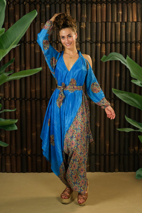 Bohemian Sustainable Fashion - Jumpsuit 'Eunoia' with Sleeves - with imperfections - Uma Nomad