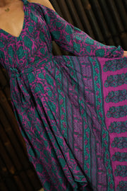 Bohemian Sustainable Fashion - Dress 'Eunoia' with Sleeves - with imperfections - Uma Nomad