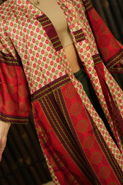 Bohemian Sustainable Fashion - Kimono-inspired Jacket dress 'Ukiyo' - with imperfection - Uma Nomad