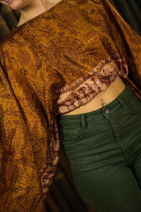 Bohemian Sustainable Fashion - Crop Top 'Bhava' - with imperfections - Uma Nomad
