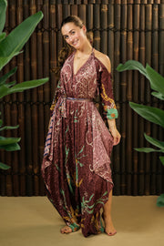 Bohemian Sustainable Fashion - Jumpsuit 'Eunoia' with Sleeves - longer - with imperfections - Uma Nomad