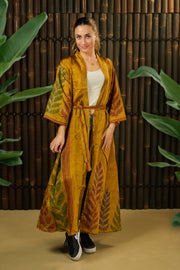Bohemian Sustainable Fashion - Kimono-inspired Jacket dress 'Ukiyo' - with imperfections - Uma Nomad