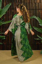 Bohemian Sustainable Fashion - Kimono-inspired Jacket and Dress 'Ruhe' - with imperfection - Uma Nomad