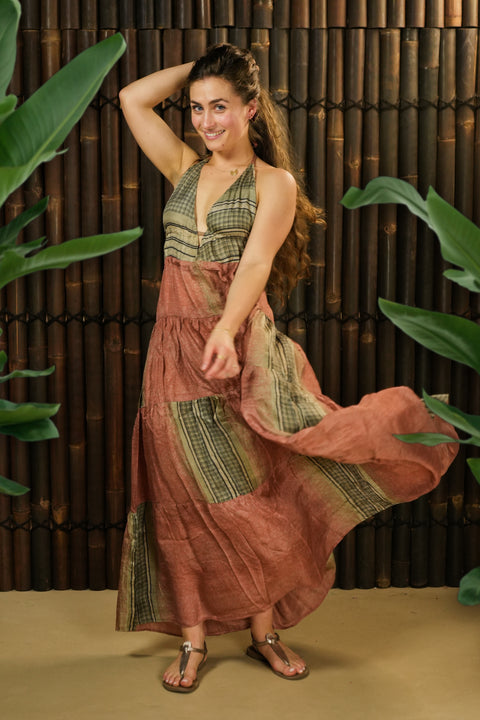Bohemian Sustainable Fashion - Maxi Dress 'Ailyak' - with imperfections - Uma Nomad
