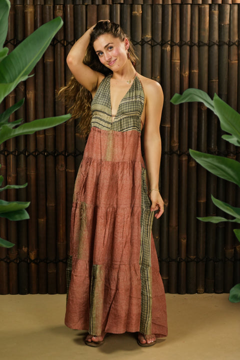 Bohemian Sustainable Fashion - Maxi Dress 'Ailyak' - with imperfections - Uma Nomad