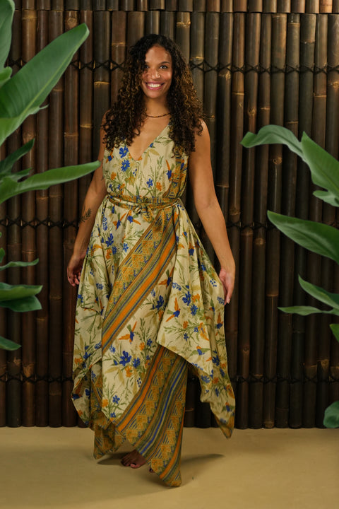 Bohemian Sustainable Fashion - Dress 'Eunoia' - with imperfection - Uma Nomad