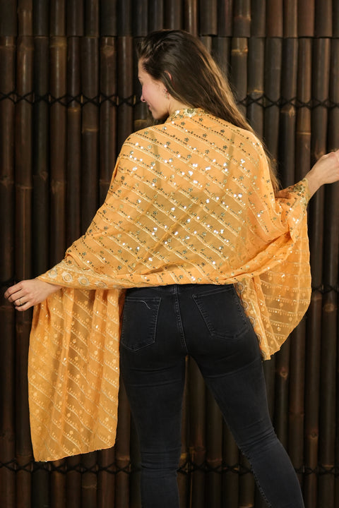 Bohemian Sustainable Fashion - Vintage Bollywood scarf ‘Dupatta’ - Uma Nomad