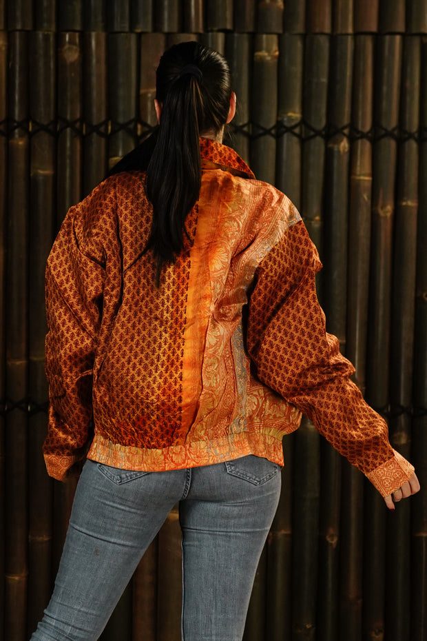 Bohemian Sustainable Fashion - Bomber Jacket 'Rame' without hood - Uma Nomad