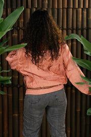 Bohemian Sustainable Fashion - Bomber Jacket 'Rame' with hood - Uma Nomad