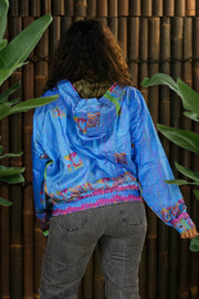 Bohemian Sustainable Fashion - Bomber Jacket 'Rame' with hood - Uma Nomad