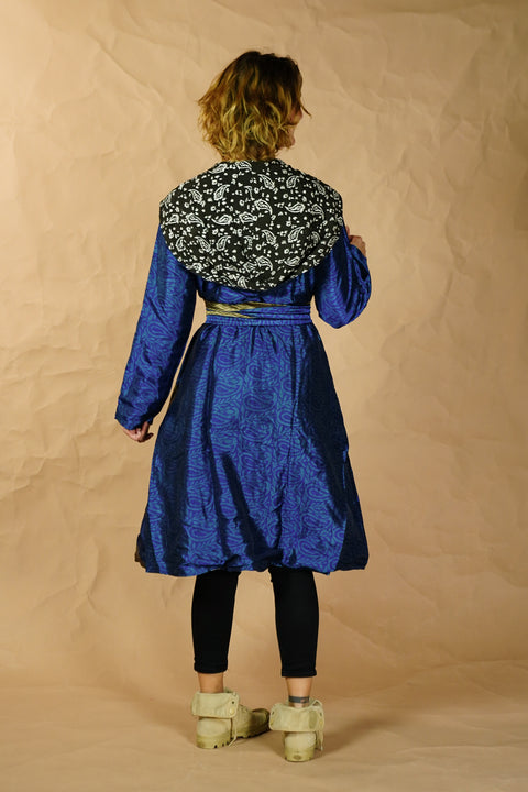 Bohemian Sustainable Fashion - Reversible Jacket ‘Isa’ • XS/S • short • cotton lining - Uma Nomad