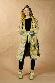 Bohemian Sustainable Fashion - Reversible Jacket ‘Isa’ • M/L • short • cotton lining - Uma Nomad