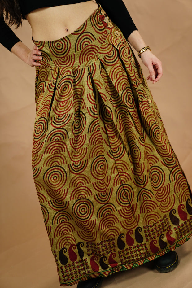 Bohemian Sustainable Fashion - Skirt 'Pagala' • M-L • cotton lining - Uma Nomad
