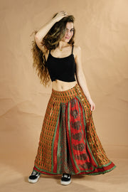 Bohemian Sustainable Fashion - Skirt 'Pagala' • L-XL • cotton lining - Uma Nomad