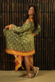 Bohemian Sustainable Fashion - Dress 'Eunoia' with Sleeves - Uma Nomad