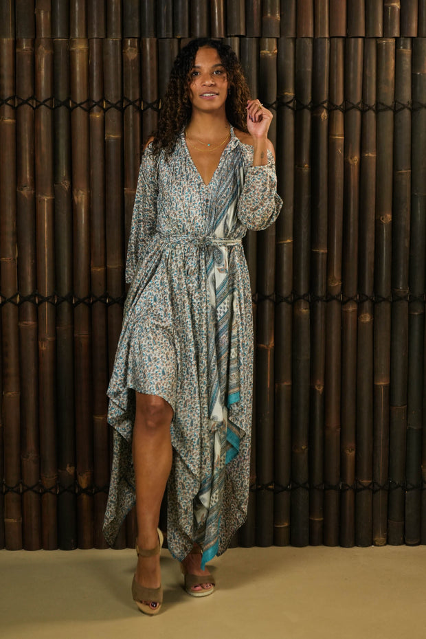 Bohemian Sustainable Fashion - Dress 'Eunoia' with Sleeves - Reserved for Paulien - Uma Nomad