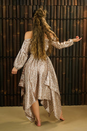 Bohemian Sustainable Fashion - Dress 'Eunoia' with Sleeves - reserved for Paulien - Uma Nomad