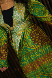 Bohemian Sustainable Fashion - Long Reversible Jacket ‘Isa’ • M-XL - Uma Nomad