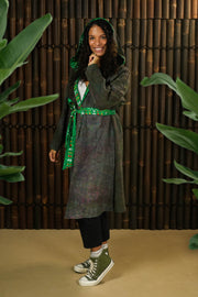 Bohemian Sustainable Fashion - Short Reversible Jacket ‘Isa’ • XXS-M • Recycled Cotton Lining - Uma Nomad