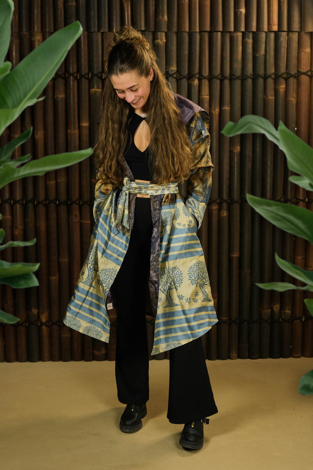 Bohemian Sustainable Fashion - Short Reversible Jacket ‘Isa’ • XXS-M - Uma Nomad