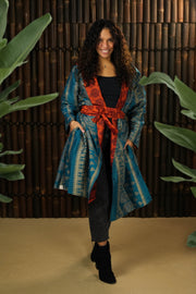 Bohemian Sustainable Fashion - Short Reversible Jacket ‘Isa’ • M-XL - Uma Nomad
