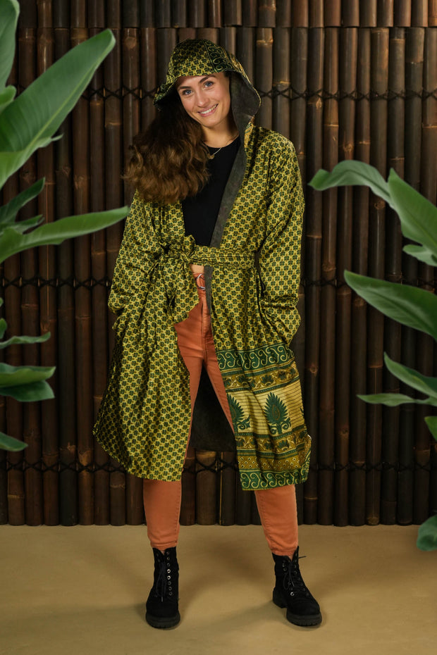 Bohemian Sustainable Fashion - Short Reversible Jacket ‘Isa’ • XXS-M • Recycled Cotton Lining - Uma Nomad