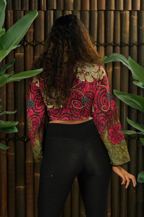 Bohemian Sustainable Fashion - Cropped Jacket 'Yugen' | XXS-M - Uma Nomad