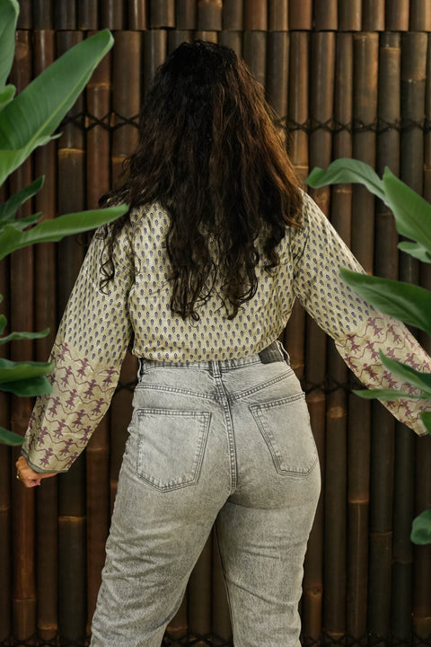 Bohemian Sustainable Fashion - Cropped Jacket 'Yugen' | XXS-M - Uma Nomad