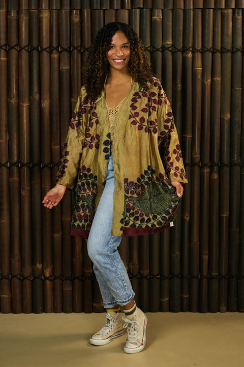 Bohemian Sustainable Fashion - Reversible Jacket ‘Kalon’ - with imperfections - Uma Nomad