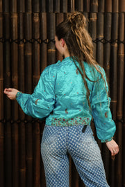 Bohemian Sustainable Fashion - Reversible jumper 'Fargin' (with light paint stains) - Uma Nomad