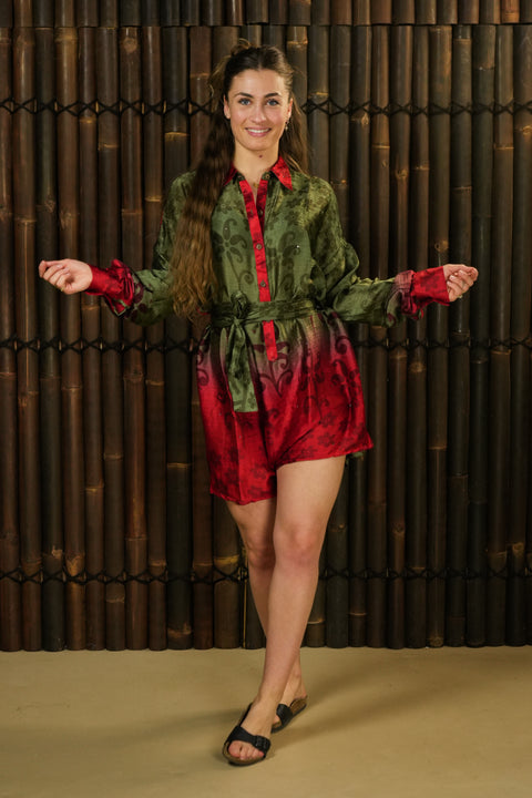 Bohemian Sustainable Fashion - Playsuit 'Samar' - With imperfections - Uma Nomad