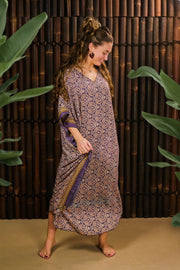 Bohemian Sustainable Fashion - Extra Large Kaftan 'Rahma' - Long - Uma Nomad