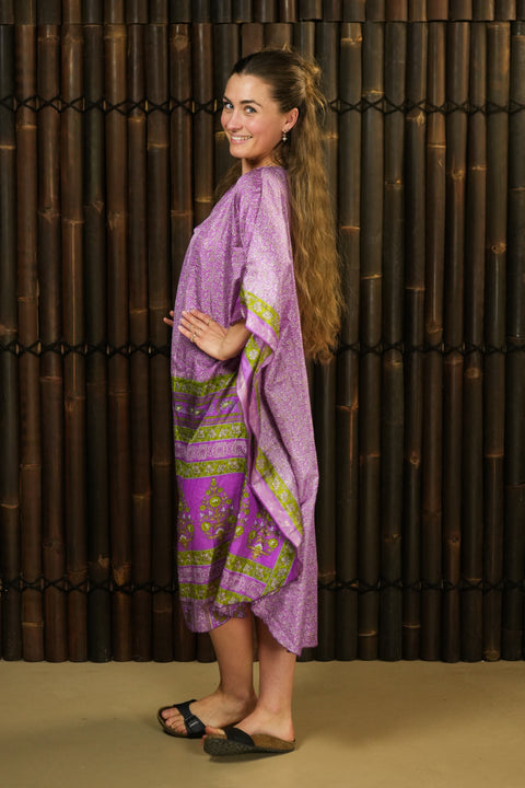 Bohemian Sustainable Fashion - Extra Large Kaftan 'Rahma'- SHORT - Uma Nomad