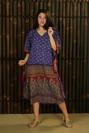 Bohemian Sustainable Fashion - Extra Large Kaftan 'Rahma'- short - Uma Nomad