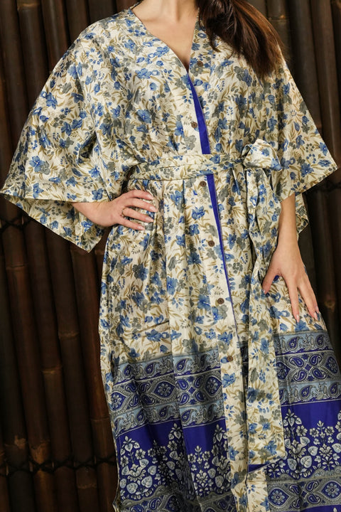 Bohemian Sustainable Fashion - Kimono-inspired Jacket and Dress 'Ruhe' - Uma Nomad