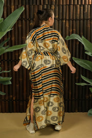 Bohemian Sustainable Fashion - Kimono-inspired Jacket and Dress 'Ruhe' - Uma Nomad