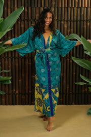 Bohemian Sustainable Fashion - Kimono-inspired Jacket and Dress 'Ruhe' - Uma Nomad