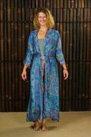 Bohemian Sustainable Fashion - Kimono-inspired Jacket dress 'Ukiyo - Uma Nomad