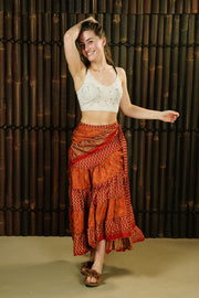 Bohemian Sustainable Fashion - Wrap Skirt 'Kesali' • XXS to M - Uma Nomad
