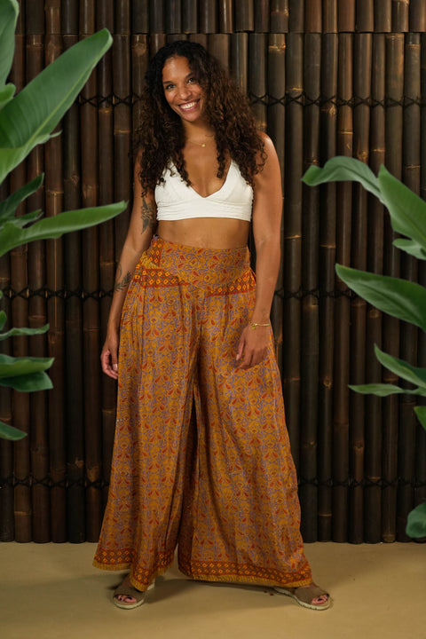 Bohemian Sustainable Fashion - Trousers 'Besa' • XXS/S - with imperfection - Uma Nomad