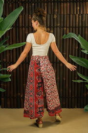 Bohemian Sustainable Fashion - Reversible Wrap Trousers 'Kaizen' Short - Uma Nomad