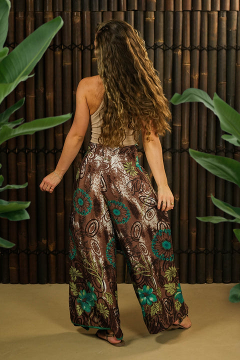 Bohemian Sustainable Fashion - Reversible Wrap Trousers 'Kaizen' Long - Uma Nomad