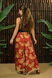 Bohemian Sustainable Fashion - Reversible Wrap Trousers 'Kaizen' Short - with imperfections - Uma Nomad