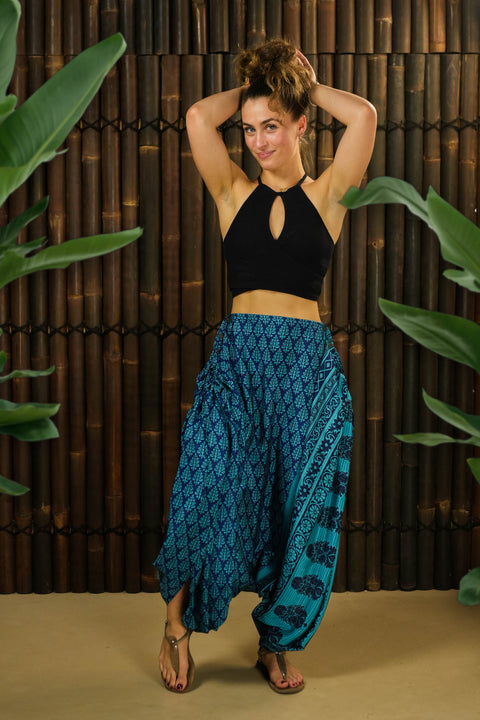 Bohemian Sustainable Fashion - Harem trousers-skirt 'Kefi' - Uma Nomad