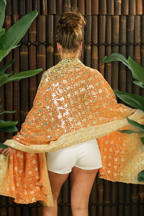 Bohemian Sustainable Fashion - Vintage Bollywood scarf ‘Dupatta’ - Uma Nomad
