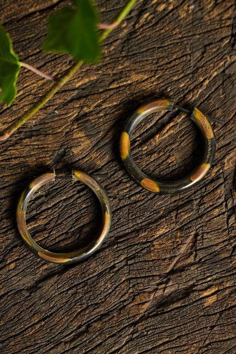 Bohemian Sustainable Fashion - Wooden earrings 'Egurra' - Uma Nomad