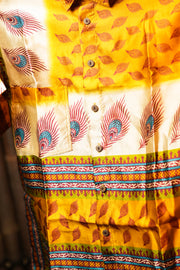 Bohemian Sustainable Fashion - Set of men's Shirt and Shorts 'Zephyr' - Medium - Uma Nomad