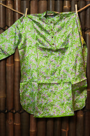 Bohemian Sustainable Fashion - Men's Shirt 'Kurta' with Sleeves - Large - Uma Nomad