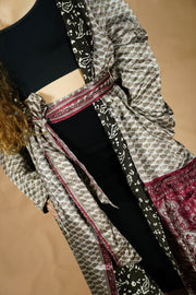 Bohemian Sustainable Fashion - Reversible Jacket ‘Isa’ • XS/S • long - Uma Nomad